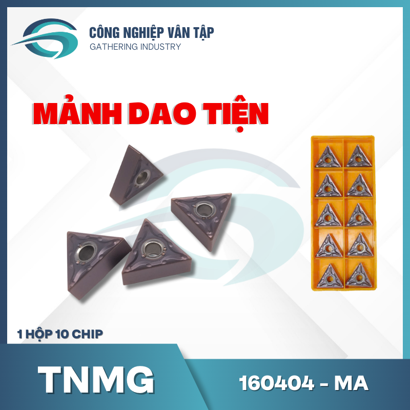 Hộp 10 Mảnh Dao CNC Mã TNMG160404/08 Màu Tím - Vân Tập Việt Nam - Ảnh 2
