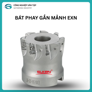 Bát phay gắn mảnh EXN03R hãng SUKEN lắp mảnh LNMU0303